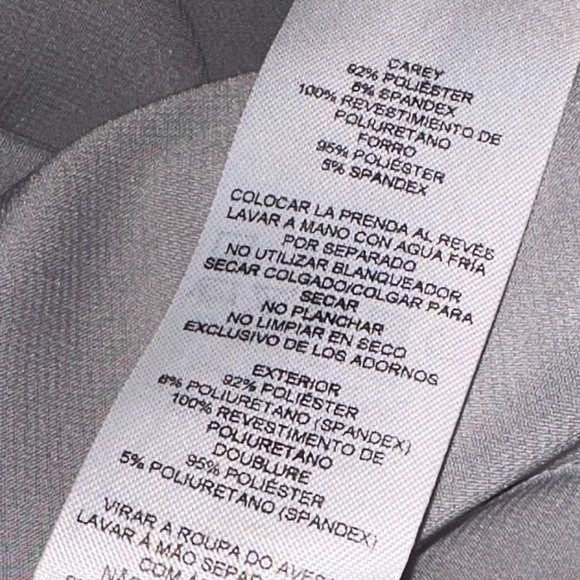 AX- Armani Exchange silver/metallic gray reptilian print faux leather blazer•Sz8 - Picture 14 of 16